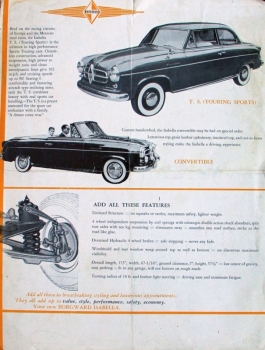 Borgward Isabella Modelprogram 1958 "A dream come true" Carbrochure (9865)